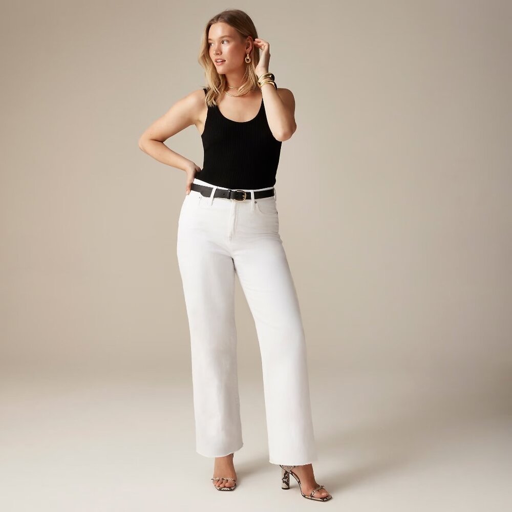 J. Crew Slim wide-leg jean inβ white wash Size 32